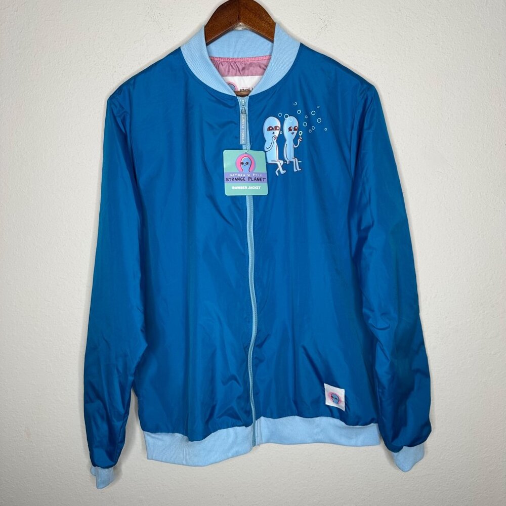 NWT Strange Planet bomber Jacket Windbreaker Sz M - Picture 11 of 11